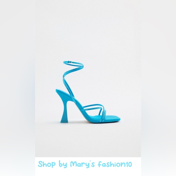 NWT HIGH HEEL RHINESTONE SANDALS SIZE 9 blogger favorite - Picture 7 of 8